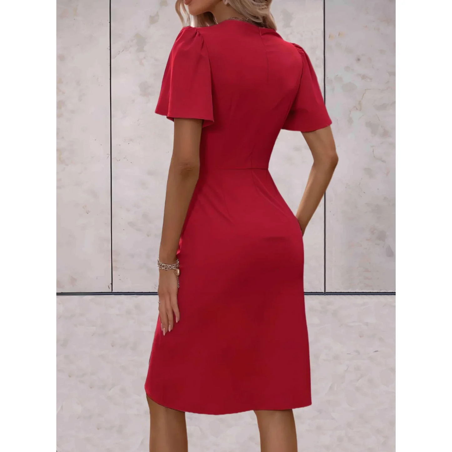 Sienna | Sukienka Kopertowa Midi – Elegancka Sukienka Damska | Momount