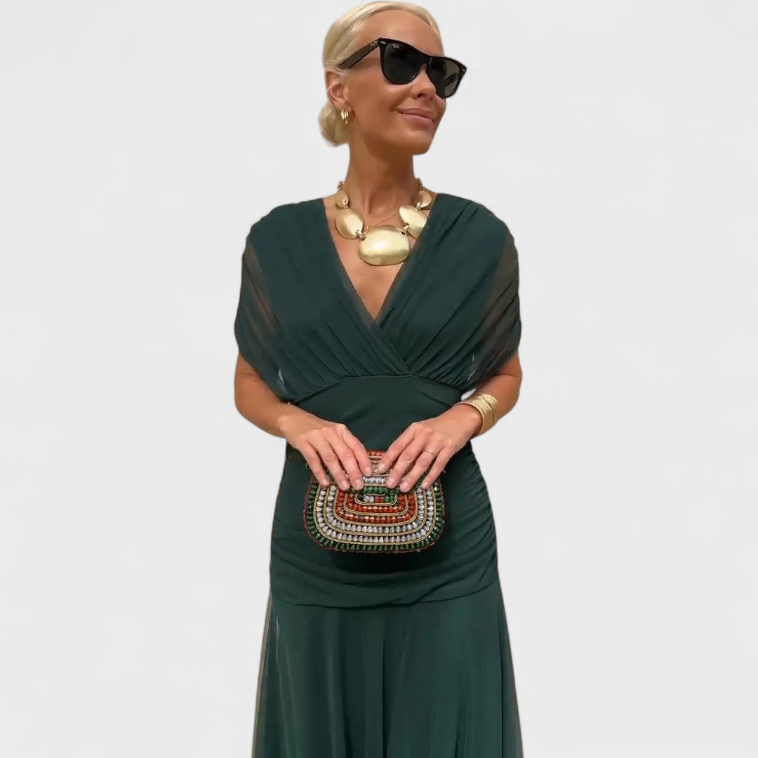 Andrea Wrap Dress | Feminine Drape, Elegant Movement