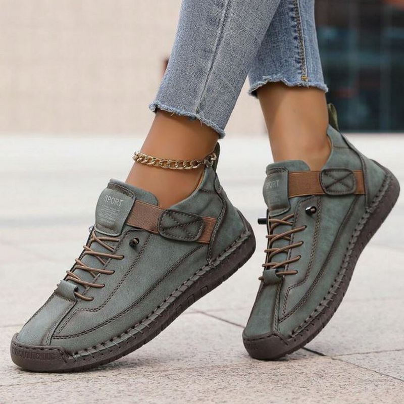 Sneakersy Damskie Zamszowe Sznurowane – Sportowe Buty Damskie