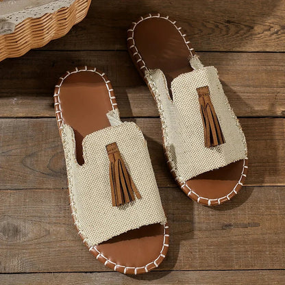 Sandały Damskie Serenella – Boho Espadryle Plecione z Chwostami
