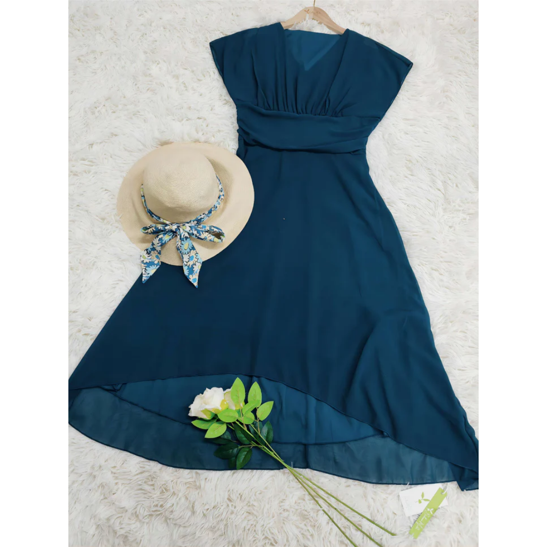 Thessalonia | Sukienka Szyfonowa Midi – Elegancka Sukienka Damska | Momount
