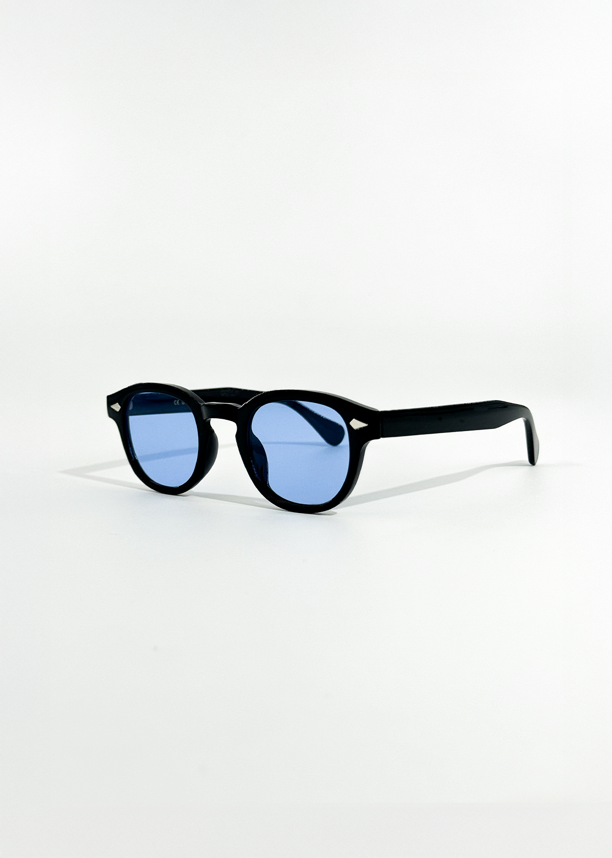Isadora | Vintage Przyciemniane Niebieskie Okrągłe Okulary Przeciwsłoneczne Damskie – Okulary Słoneczne UV400