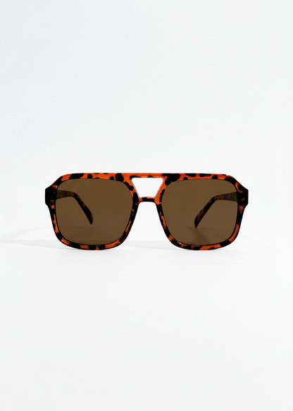 Saffron Retro Sunglasses | UV400, Warm Ochre Frame