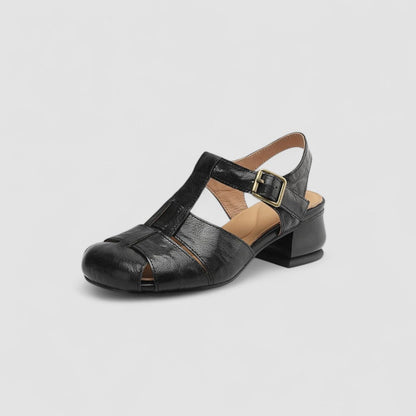 Buty Mary Jane Damskie Cordelia – Vintage Skórzane z Klamrą