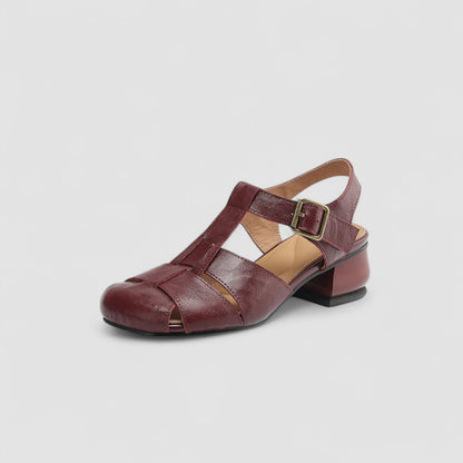 Buty Mary Jane Damskie Cordelia – Vintage Skórzane z Klamrą