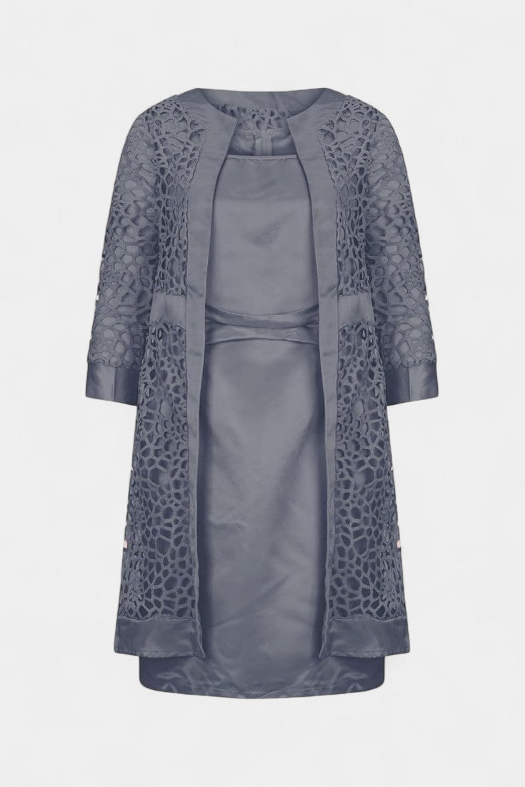 Komplet Damski Koronkowy Bodycon z Otwartym Przodem – Elegancki Zestaw Damski