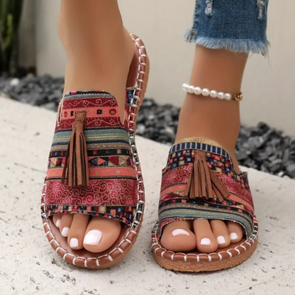 Sandały Damskie Serenella – Boho Espadryle Plecione z Chwostami