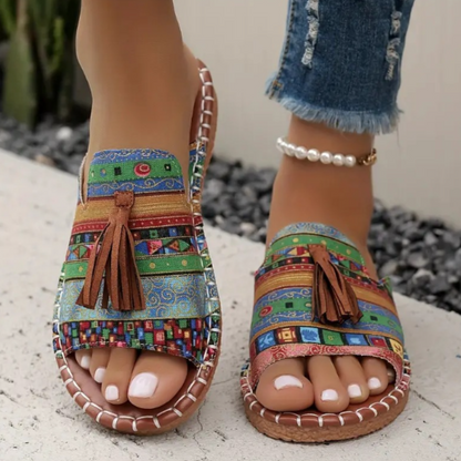 Sandały Damskie Serenella – Boho Espadryle Plecione z Chwostami