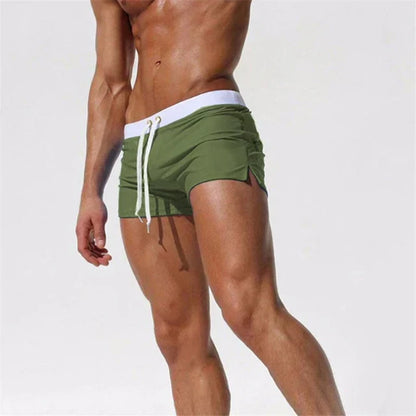 Momount Spodenki Kąpielowe Męskie Białe – Slim Fit, Szybkoschnące, Letnie