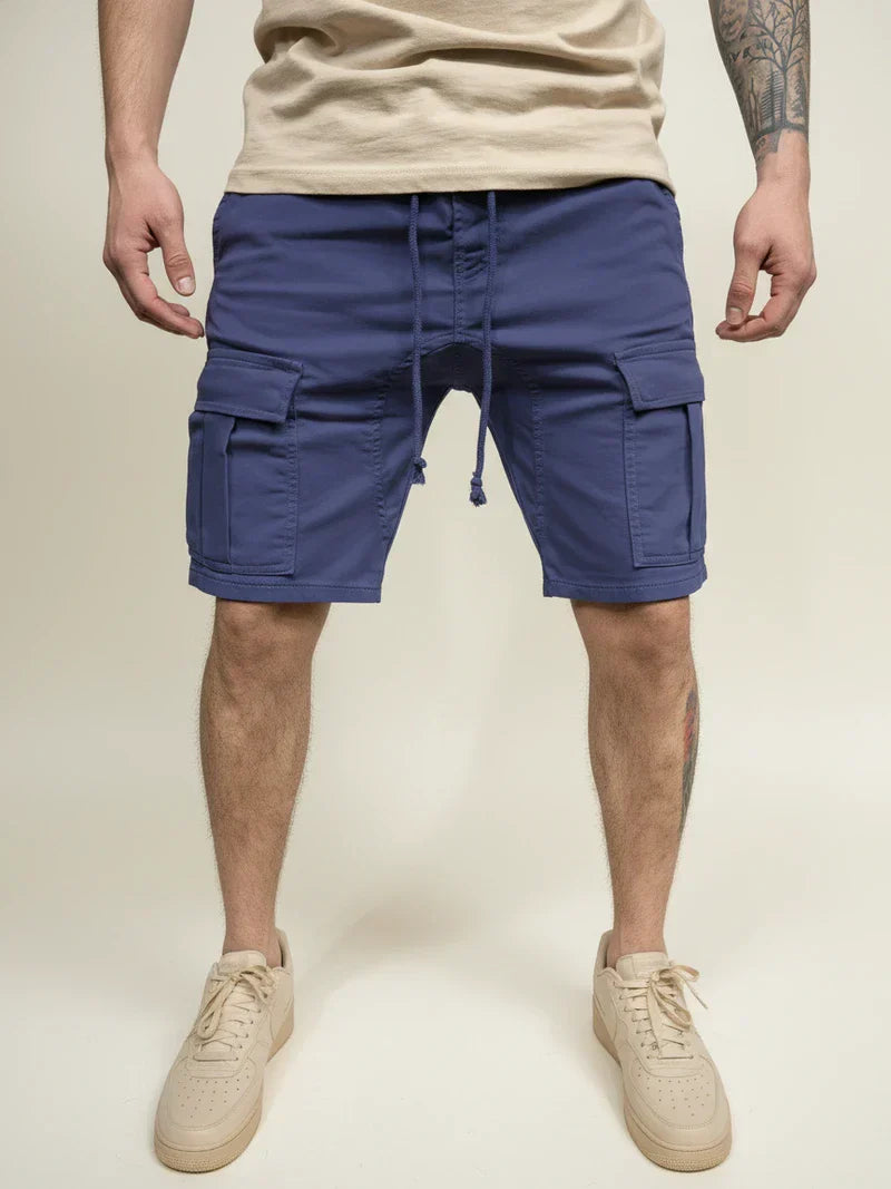 Momount Spodenki Cargo Męskie ze Sznurkiem – Slim Fit, Bawełniane Casual