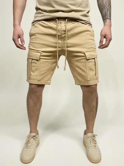 Momount Spodenki Cargo Męskie ze Sznurkiem – Slim Fit, Bawełniane Casual