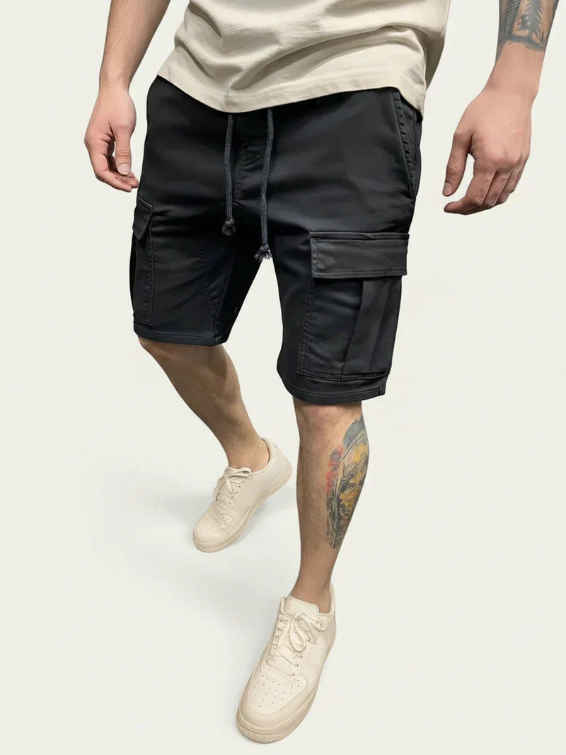 Momount Spodenki Cargo Męskie ze Sznurkiem – Slim Fit, Bawełniane Casual