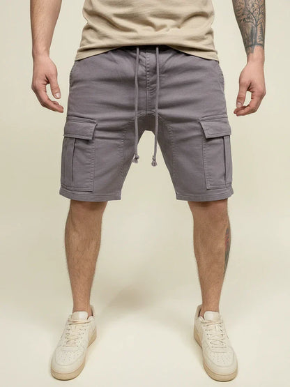 Momount Spodenki Cargo Męskie ze Sznurkiem – Slim Fit, Bawełniane Casual