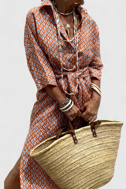 Harbor Stripe Shirt Dress | Button-Front, Coastal, Relaxed