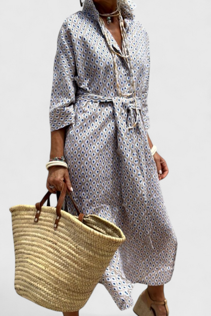 Harbor Stripe Shirt Dress | Button-Front, Coastal, Relaxed
