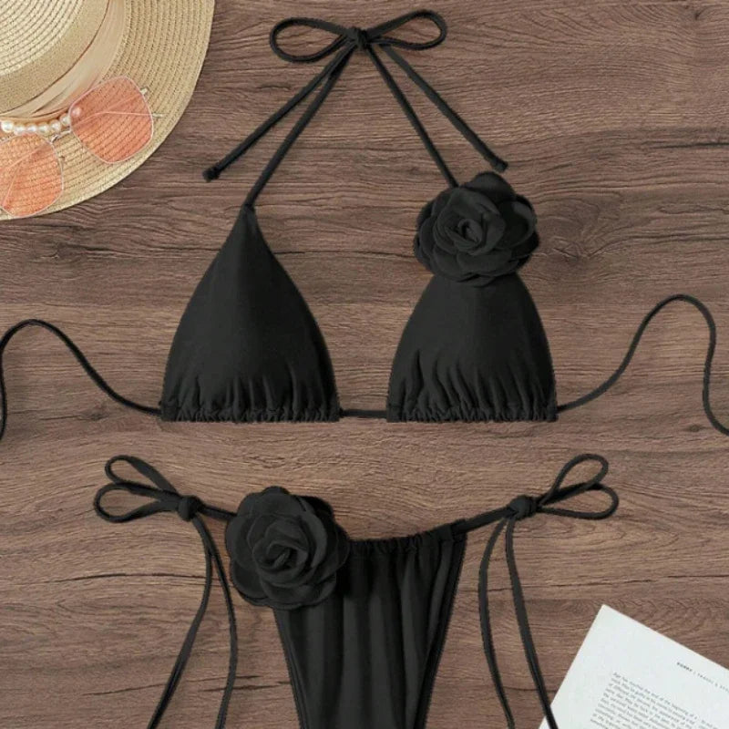 Momount Women Strappy Bikini Set