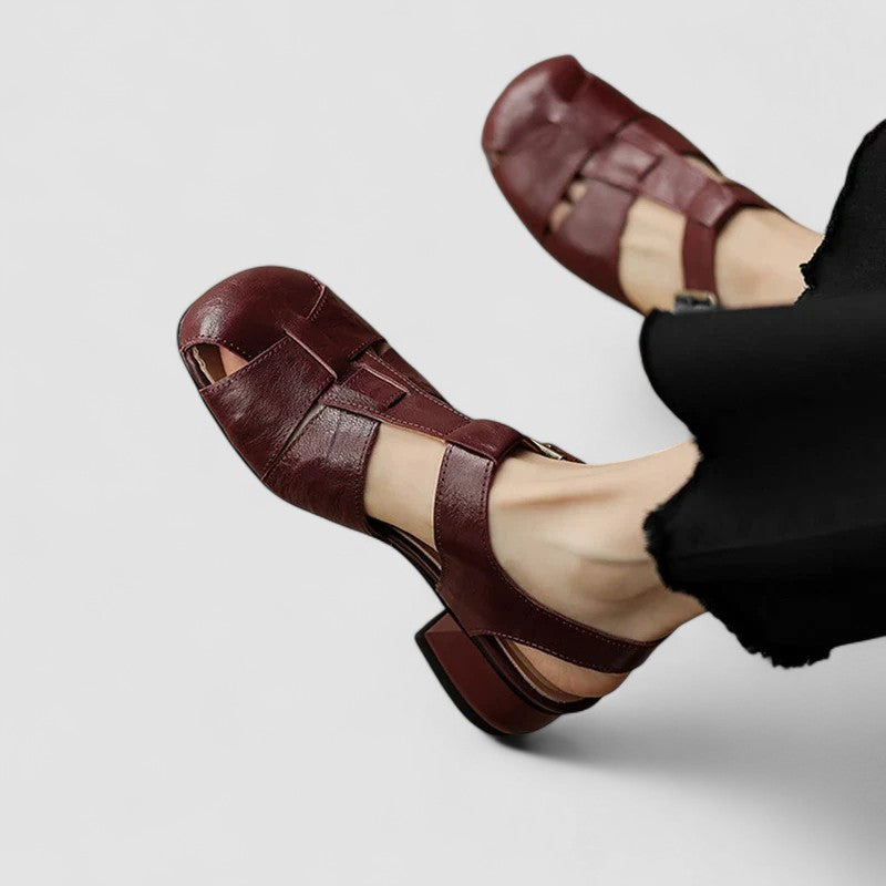 Buty Mary Jane Damskie Cordelia – Vintage Skórzane z Klamrą