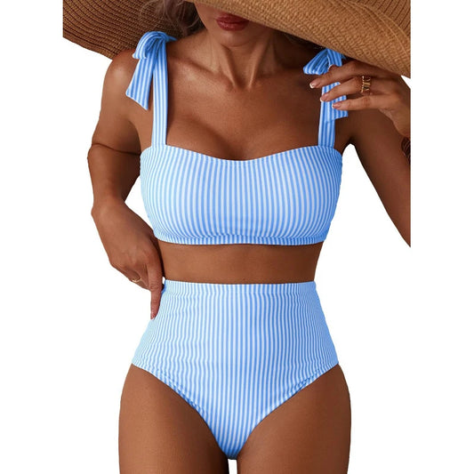 Momount Women High Waist Bikini Set