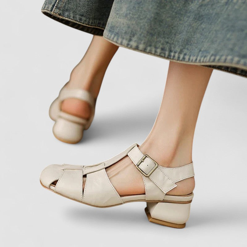 Buty Mary Jane Damskie Cordelia – Vintage Skórzane z Klamrą