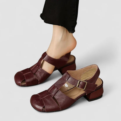 Buty Mary Jane Damskie Cordelia – Vintage Skórzane z Klamrą