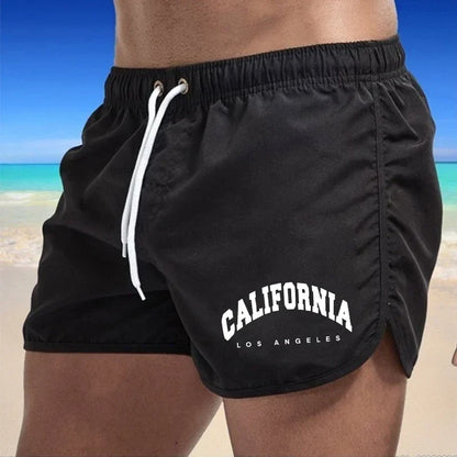 Momount Spodenki Kąpielowe Męskie z Nadrukiem California – Szybkoschnące, Plażowe