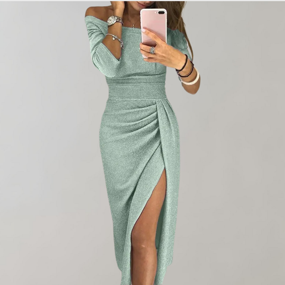 Viola Sequin Summer Midi Dress | Elegant, Refined, Luxe