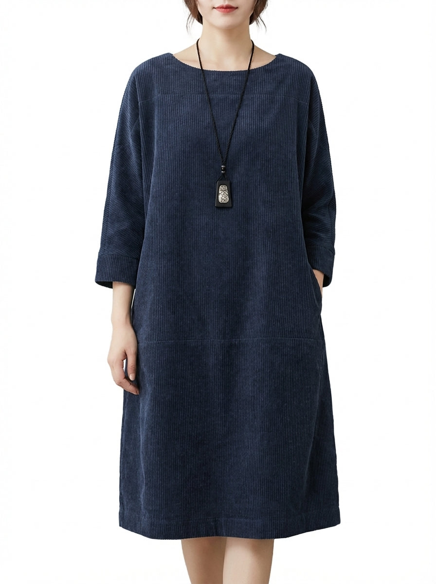 Maria Relaxed Dress - Dark Blue