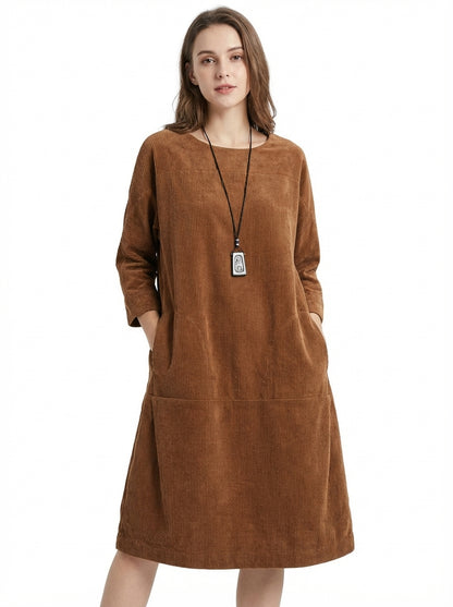 Maria Relaxed Dress - Brown