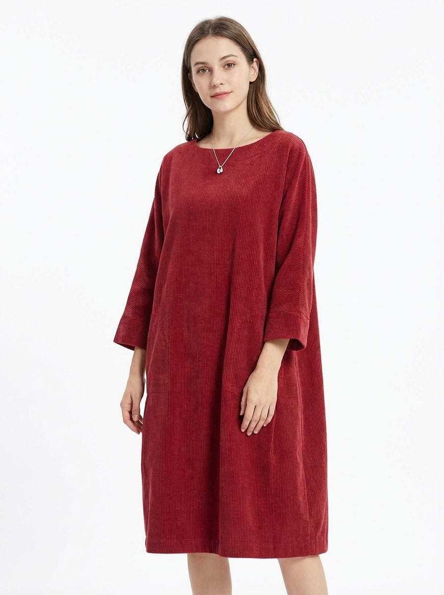 Maria Relaxed Dress - Red