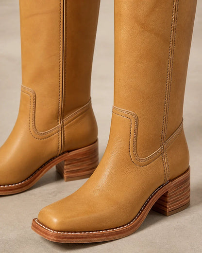 Momount Women Bronco Riding Boots – Yellow detail