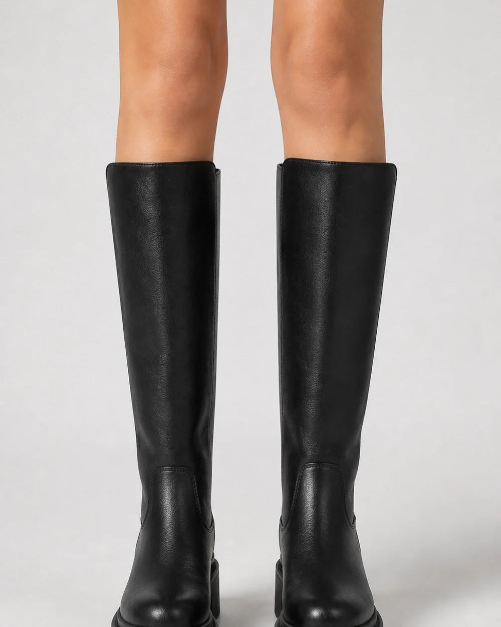 Momount Women Ella Knee-High Boots – Black front