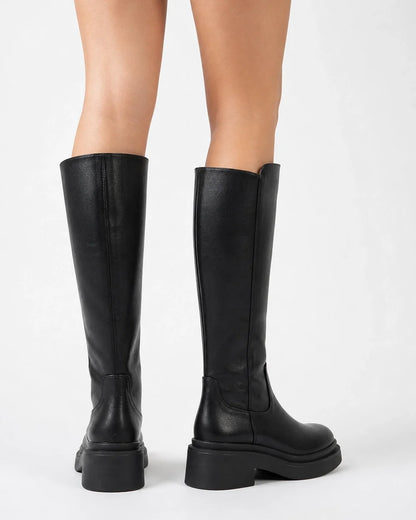 Momount Women Ella Knee-High Boots – Black rear