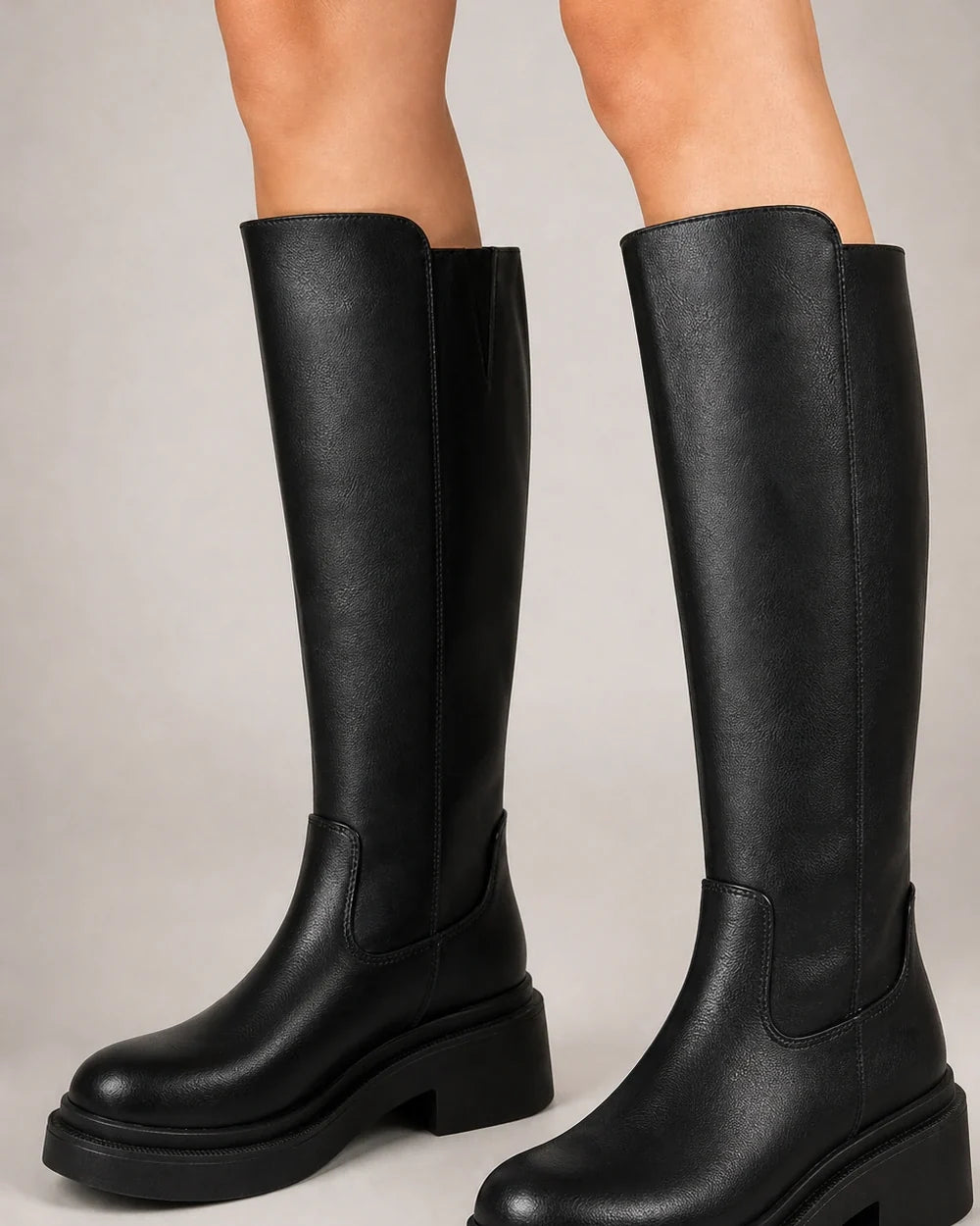 Momount Women Ella Knee-High Boots – Black detail