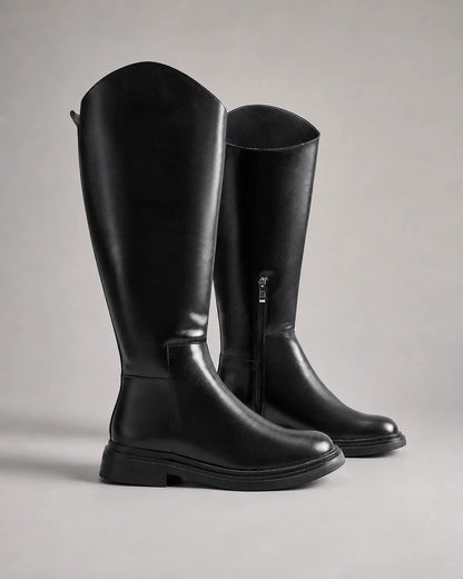 Momount Women Lyana Minimal Knee-High Boots – Black product only