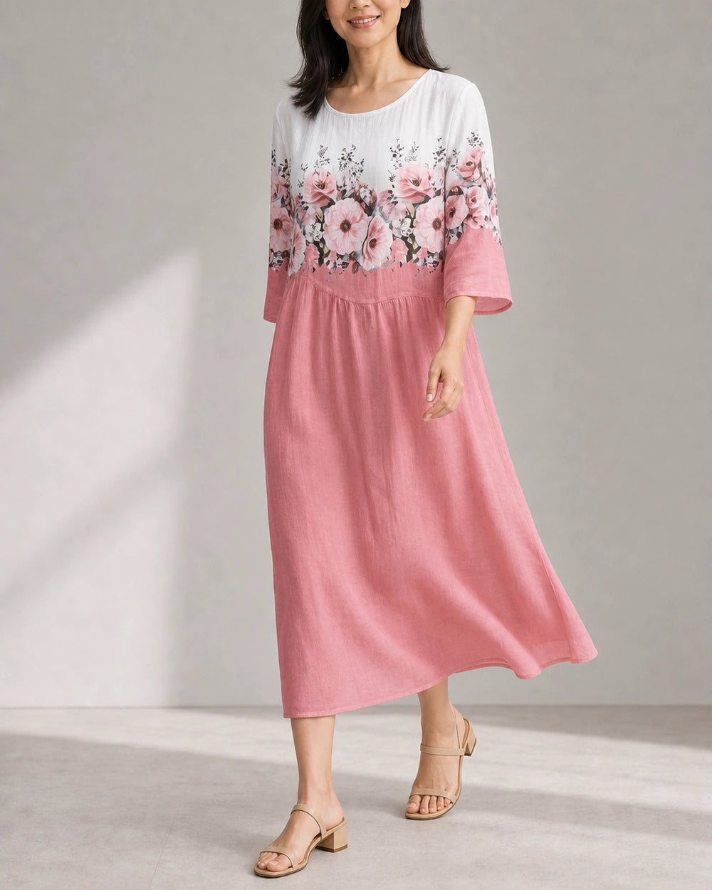 Women's Printed Midi Dress — in movement