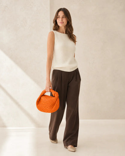 Momount Damska pleciona torebka hobo