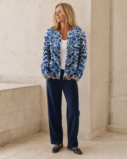 Sofia floral cardigan for women, complete styled silhouette