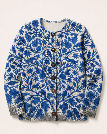Sofia floral cardigan for women, product-only front view