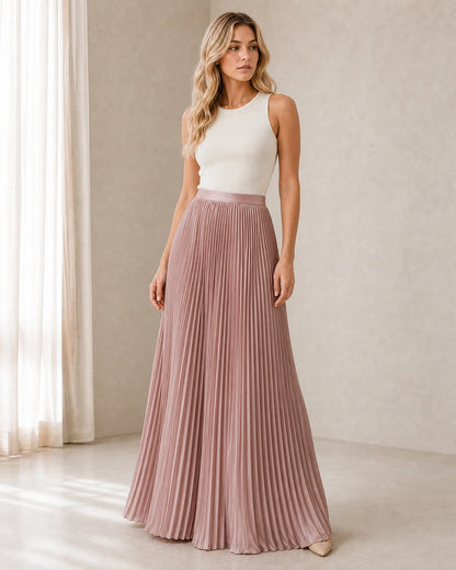 Damska zwiewna plisowana spódnica maxi — image 3
